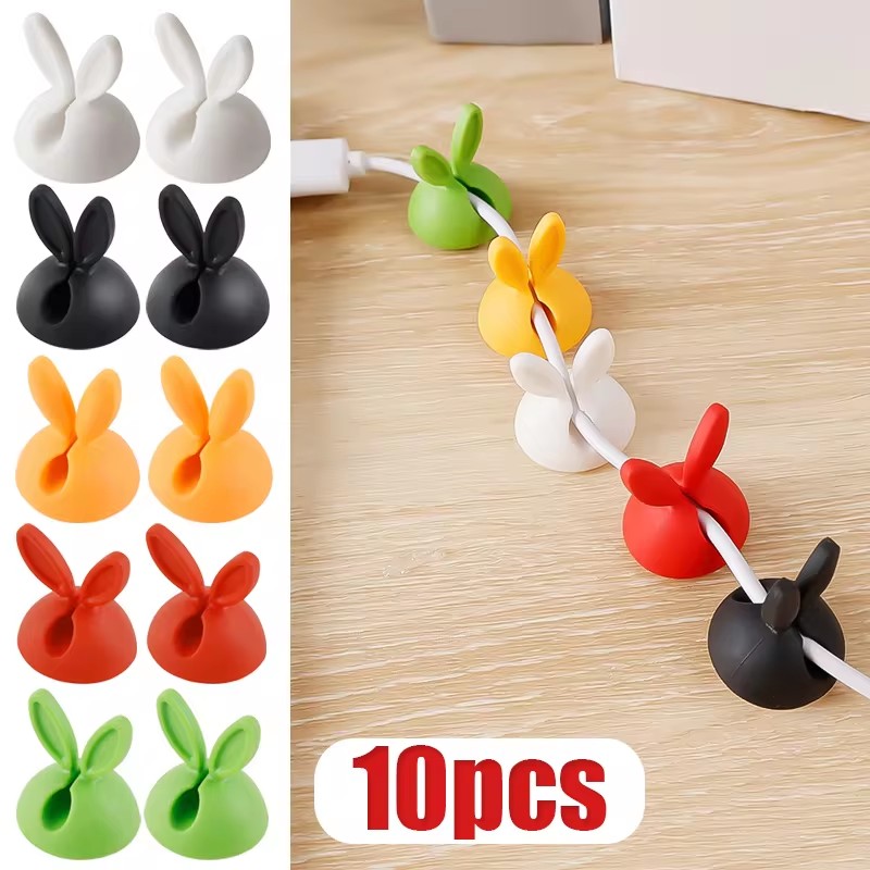 Desk Cable Organizer - Niedliche Kaninchen Ohr Kabel Manager Desktop
