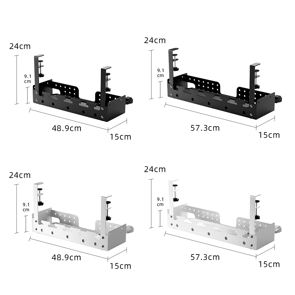 Desk Cable Organizer - Bohrfreies Kabelmanagement-Panel für Untertischmontage: Platzsparend, große