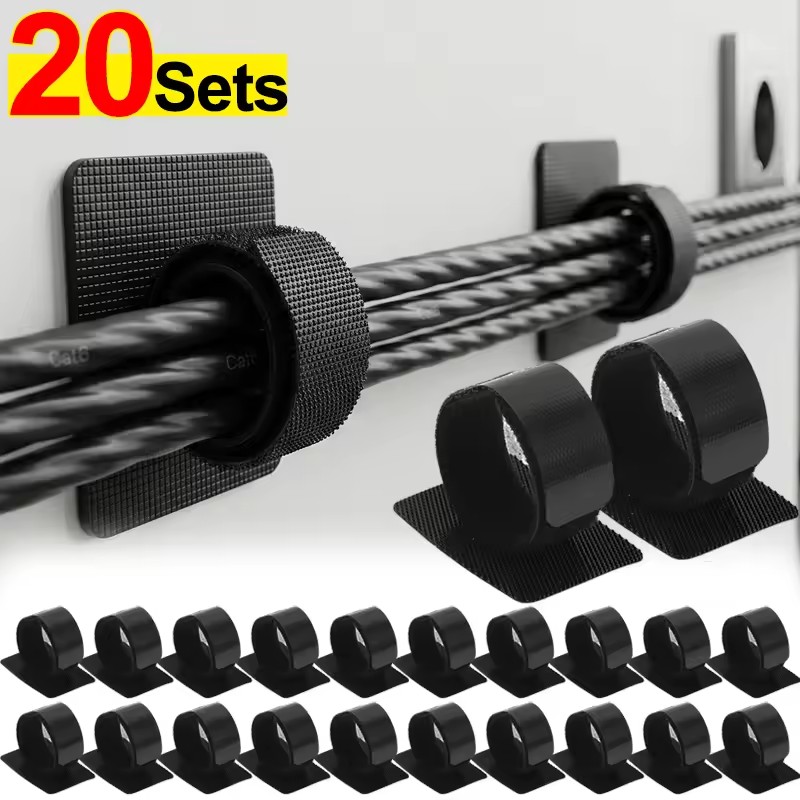 Desk Cable Organizer - Selbstklebende Kabelbinder für unter dem Schreibtisch,