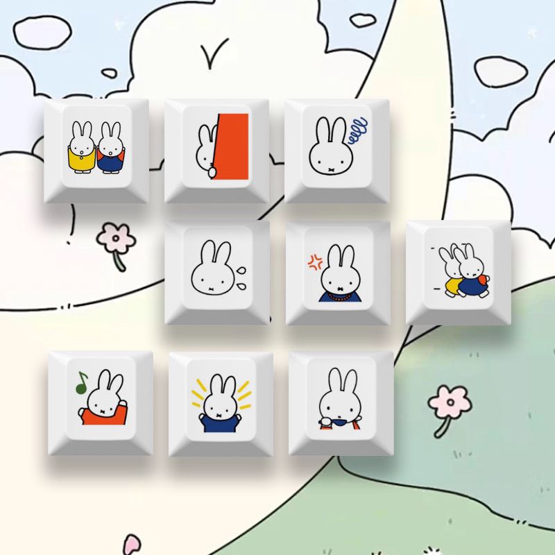 Neue Miffy-Kaninchen-Cartoon-T – Mechanical Keyboard Bewertung und Preis