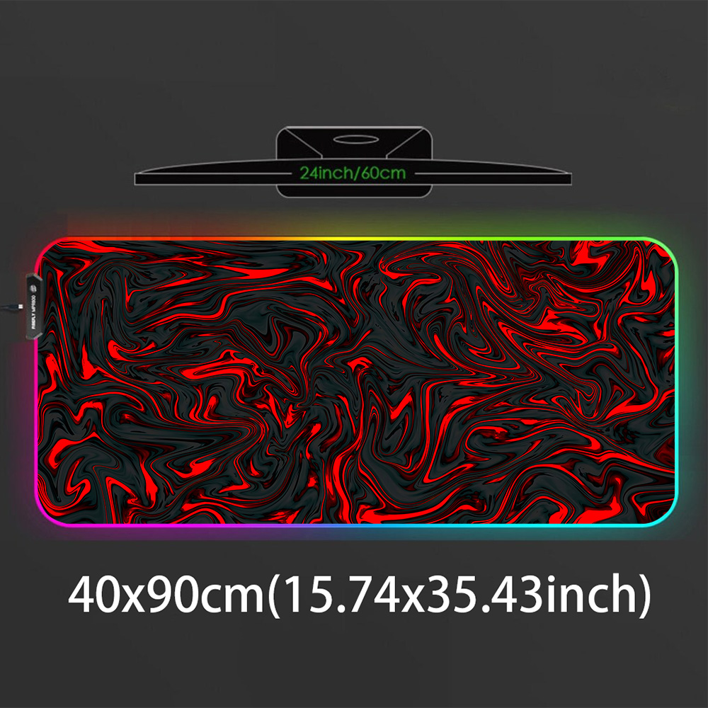RGB-Mauspad Rot und Schwarz Fl – Pc Gaming Liquid Bewertung und Preis