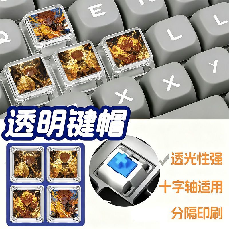 Demon Slayer Zenitsu-Tastenkap – Mechanical Keyboard Bewertung und Preis