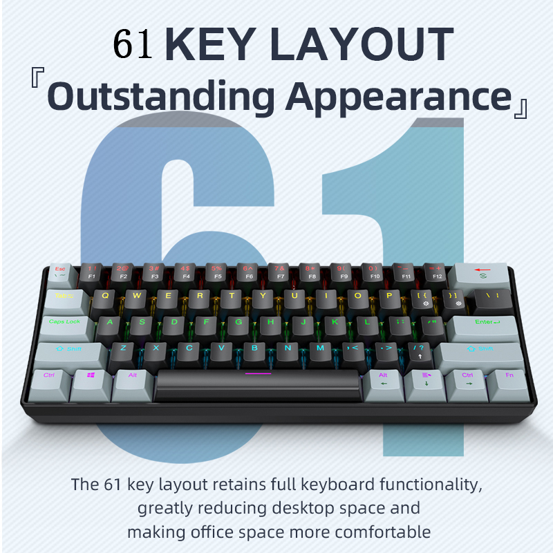 K61 Kabelgebundene Mechanische – Pc Gaming Uk Bewertung und Preis