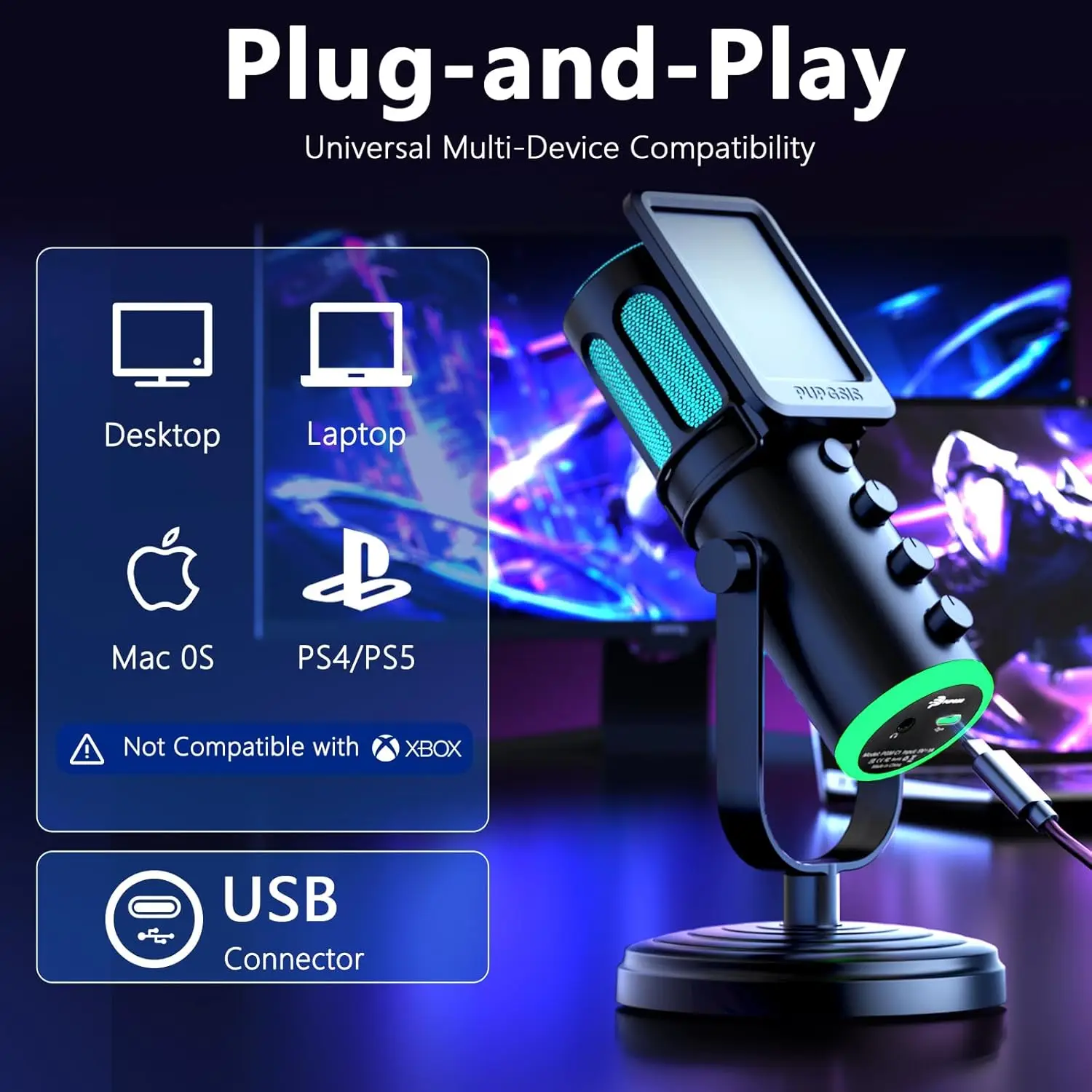 PUPGSIS USB-PC-Mikrofon, Gamin – Pc Gaming Discord Bewertung und Preis